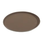 Carlisle Griptite 2 Round Serving Tray, 14in, Tan