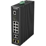 D-Link DIS-200G-12PS Ethernet Switch - 10 Ports - Manageable - 2 Layer Supported - Modular - 2 SFP Slots - Twisted Pair, Optical Fiber - Wall Mountable, Rack-mountable, DIN Rail Mountable - Lifetime Limited Warranty