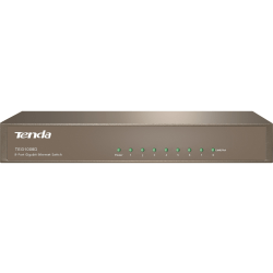 Tenda 8-Port Gigabit Desktop Switch - 8 Ports - Gigabit Ethernet - 10/100/1000Base-T - 2 Layer Supported - Twisted Pair - Wall Mountable, Desktop