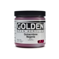 Golden OPEN Acrylic Paint, 8 Oz Jar, Pyrrole Red Dark