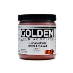 Golden OPEN Acrylic Paint, 8 Oz Jar, Quinacridone Magenta