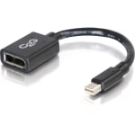 C2G Mini DisplayPort to DisplayPort Adapter - 6in Mini DP t DVI Converter - DisplayPort for Audio/Video Device, Monitor - 6in - 1 x DisplayPort Female Digital Audio/Video - 1 x Mini DisplayPort Male Digital Audio/Video - Black"""