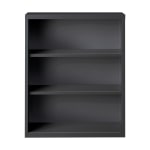 Hirsh 42inH 3-Shelf Metal Bookcase, Charcoal