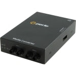 Perle S-100MM-M2ST2 Transceiver - 2 x ST Ports - 100Base-FX - 1.24 Mile - Rail-mountable, Rack-mountable, Wall Mountable