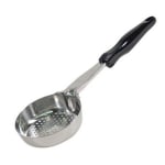 Vollrath Spoodle Perforated Portion Spoon With Antimicrobial Protection, 8 Oz, Black