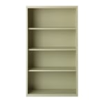 Hirsh 60inH 4-Shelf Metal Bookcase, Putty