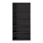 Hirsh 72inH 5-Shelf Metal Bookcase, Black