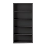 Hirsh 72inH 5-Shelf Metal Bookcase, Charcoal