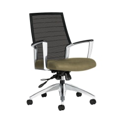 Global Accord Mesh Mid-Back Tilter Chair, 37inH x 25inW x 25inD, Sandcastle