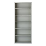 Hirsh 82inH 6-Shelf Metal Bookcase, Light Gray