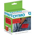 Dymo Label Writer Multi-Purpose Labels, 2-1/8in x 4in, Red, 220 Labels Per Roll