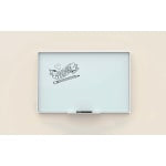 U Brands Non-Magnetic Glass Dry Erase Board, 47in X 35in, Frosted White Surface, Aluminum Frame with White Finish