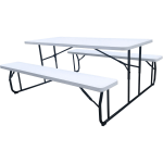 Iceberg Folding Picnic Table - 72in x 12in17.5in Bench, 72in x 29in29in Table Top