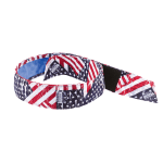 Ergodyne Chill-Its 6705CT PVA Evaporative Cooling Bandanas, Stars & Stripes, Pack Of 6 Bandanas