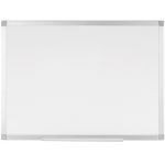 Bi silque Ayda Magnetic Dry-Erase Porcelain Whiteboard, 18in x 24in, Aluminum Frame With Silver Finish