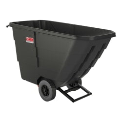 Suncast Commercial Tilt Truck, Light Duty, 0.5 Cu Yd., 34-7/8inH x 27-3/4inW x 59-1/8inD, Black