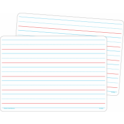 Teacher Created Resources Non-Magnetic Double-Sided Writing Dry-Erase Boards, 8-1/4in x 11-3/4in, White, Pack Of 10 Boards