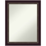 Amanti Art Signore Bronze Non-Beveled Rectangle Wood Framed Bathroom Wall Mirror, 28-1/4in x 22-1/4in