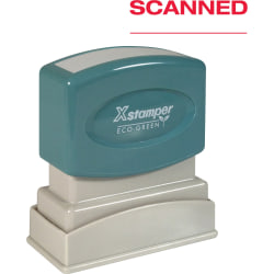 Xstamper SCANNED Pre-inked Stamp, 62% Recycled, 100000 Impressions, Red