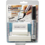 Xstamper Secure Privacy Stamp Kit - 1in Impression Width x 2.65in Impression Length - Black - 1 / Pack