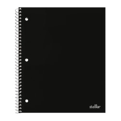 Cambridge Refillable Business Notebook, 6 5/8in x 9 1/2in, 1 Subject, College Ruled, 48 Sheets (96 Pages), Black