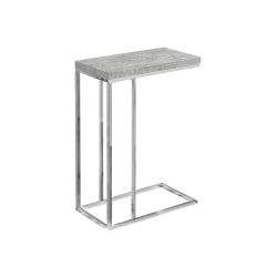 Monarch Specialties Justin Accent Table, 23-3/4inH x 23-3/4inW x 11-3/4inD, Black/Gray