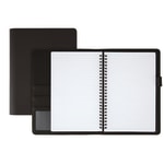 Office Depot Brand Premium Folio Notebook, Junior, 5 1/2in x 8 1/2in, 1 Subject, Narrow Ruled, 120 Pages (60 Sheets), Black