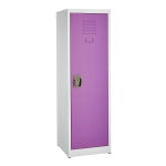 Alpine Kids' 1-Tier Steel Locker, 48inH x 15inW x 15inD, Purple