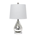 Lalia Home Kissy Pear Table Lamp, 20-1/4inH, Gray Shade/Chrome Base