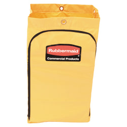 Rubbermaid Zippered Vinyl Cleaning Cart Bag, 24 Gallon, 30 1/2inH x 17 1/4inW x 10 1/2inD, Yellow