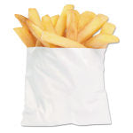 Bagcraft PB3 French Fry Bags, 3 1/2in x 4 1/2in, White, Carton Of 2,000 Bags