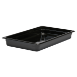 Cambro Camwear GN 1/1 Size 2in Food Pans, 2inH x 12-3/4inW x 20-7/8inD, Black, Set Of 6 Pans