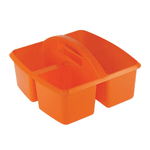 Romanoff Small Utility Caddies, 9 1/4inH x 9 1/4inW x 5 1/4inD, Orange, Pack Of 6