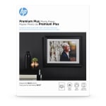 HP Premium Plus Photo Paper for Inkjet Printers, Soft Gloss, Letter Size (8 1/2in x 11in), 80 Lb., Pack Of 25 Sheets (CR671A)