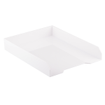 JAM Paper Stackable Paper Tray, 2inH x 9-3/4inW x 12-1/2inD, White