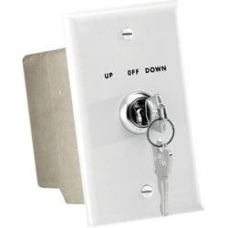 Da-Lite Key Operated, 110 Volt Switch - Flush Mount for Security