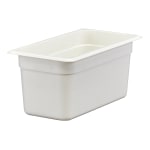 Cambro Camwear GN 1/3 Size 6in Food Pans, 6inH x 7inW 12-3/4inD, White, Set Of 6 Pans