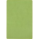 Joy Carpets Kid Essentials Solid Color Rectangle Area Rug, Just Kidding, 6" x 9ft, Lime Green