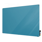 Ghent Harmony Magnetic Glass Unframed Dry-Erase Whiteboard, 24in x 36in, Blue