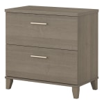 Bush Business Furniture Somerset 29-9/16inW x 21-13/16inD Lateral 2-Drawer File Cabinet, Ash Gray, Standard Delivery