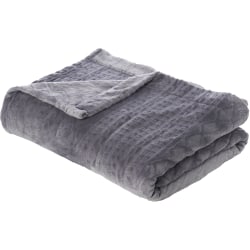 Pure Enrichment PureRelief Radiance Deluxe Heated Blanket, 62in x 84in, Charcoal Gray