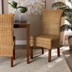 bali & pari Genera Rattan Lounge Chair, Natural Brown