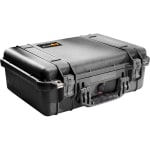 Pelican PELICAN PROTECTOR PROTECTOR CASE 1500 W/ FOAM BLACK - External Dimensions: 18.5in Width x 6.9in Depth x 14.1in Height - Double Throw Latch, Padlock Closure - Stainless Steel, Copolymer - Black