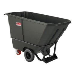 Suncast Commercial Tilt Truck, Standard Duty, 0.5 Cu Yd., 34-7/8inH x 27-3/4inW x 59-1/8inD, Black