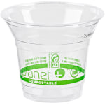 Planet+ Compostable Cold Cups, 9 Oz, Clear, Pack Of 1,000 Cups