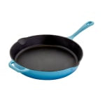 MegaChef Cast Iron Skillet, 12in, Blue