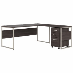 HON Mod Collection Credenza Support Legs - 7in x 30in - Finish: Black, Metal