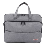 Swiss Mobility Sterling Slim Executive Briefcase With 15.6in Laptop Pocket, 11-3/4inH x 3-1/2inW x 15-1/4inD, Gray