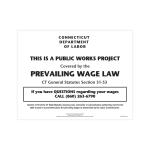 ComplyRight State Specialty Poster, Prevailing Wage Law, English, Connecticut, 8-1/2in x 11in