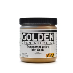 Golden OPEN Acrylic Paint, 8 Oz Jar, Transparent Red Iron Oxide